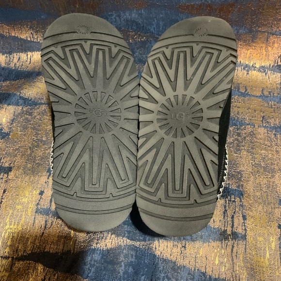 UGG TAZZ Platform Black Slippers Plush Comfort Slip-On - Picture 6 of 6